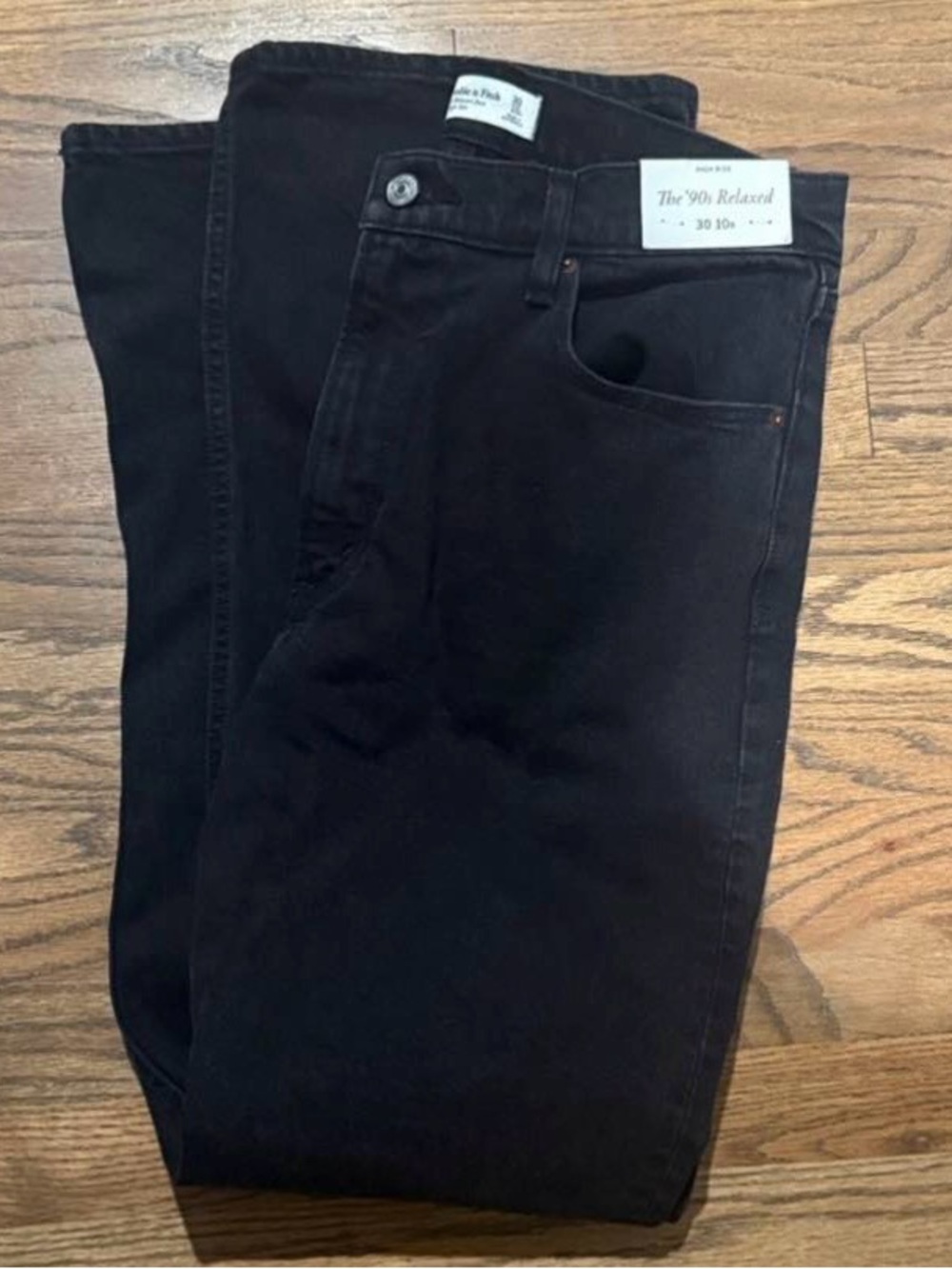 Abercrombie & Fitch Women's Black Straight-Leg Jeans